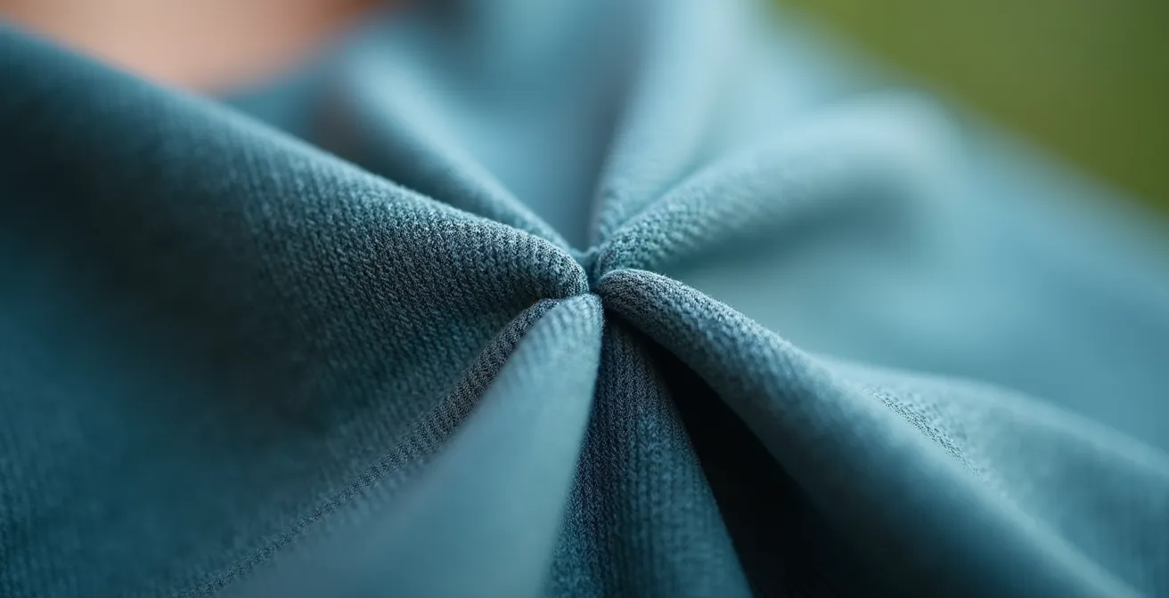 Abstract visualization of brand elasticity, showing a fabric stretched to its tension point