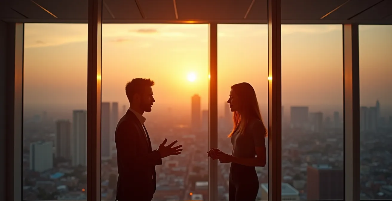 Professional coaching session emphasizing forward-looking growth discussions