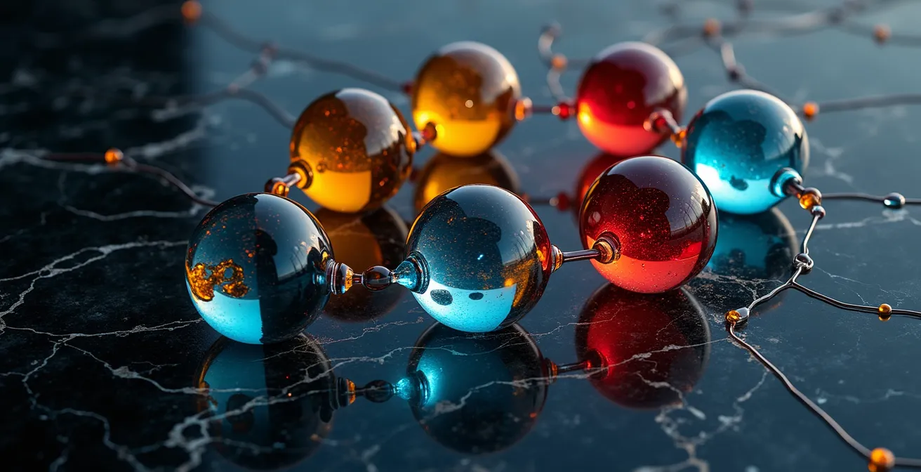 Abstract representation of customer journey touchpoints across multiple marketing channels