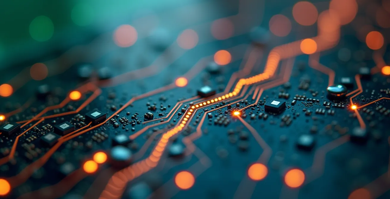 Macro view of interconnected inventory tracking system components