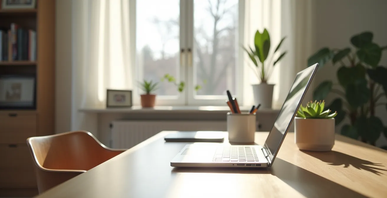 Home office security setup visualization