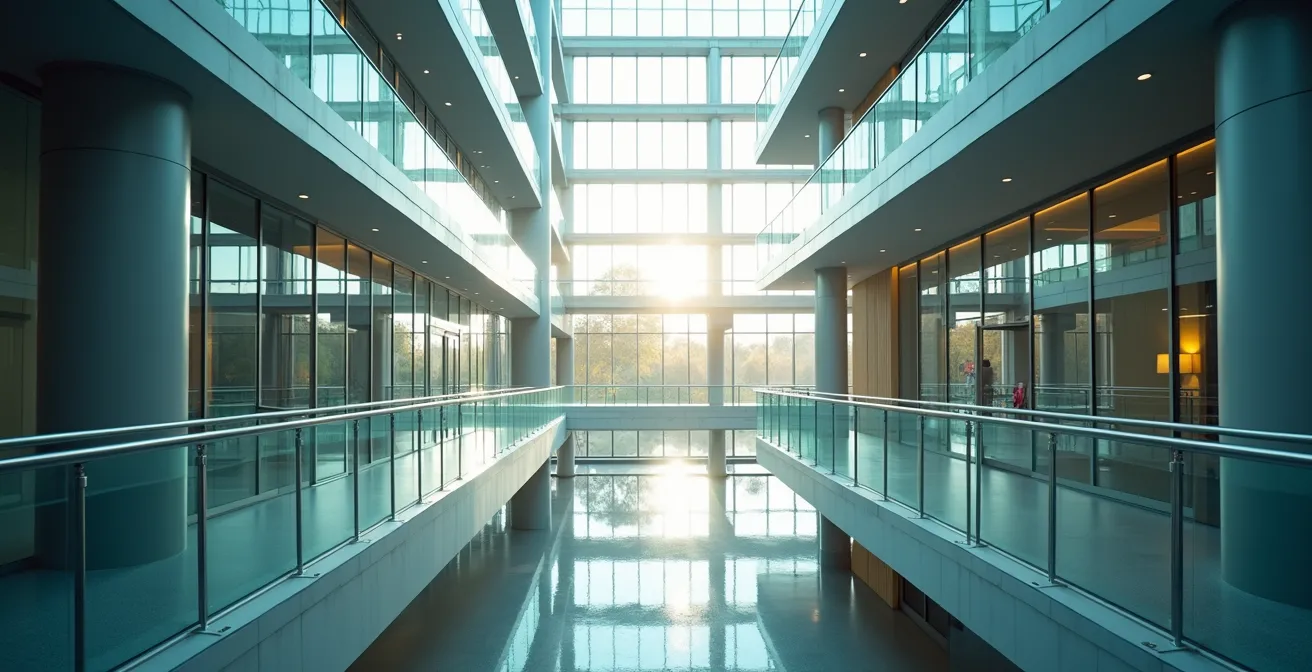 Abstract visualization of multiple revenue streams flowing into a central business hub