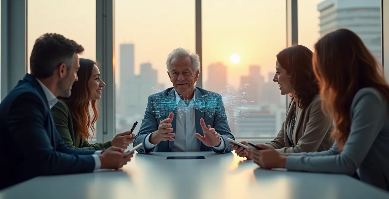 Senior expert transferring knowledge through innovative mentorship approach